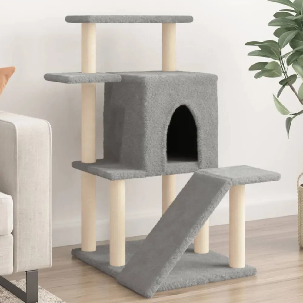 vidaXL Productos Para Mascotas-Rascador para gatos con postes de sisal 97 cm
