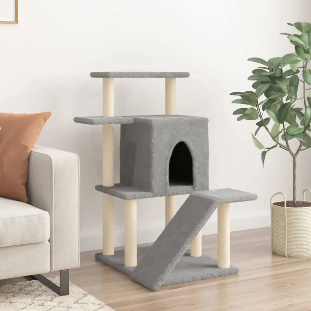 vidaXL Productos Para Mascotas-Rascador para gatos con postes de sisal 97 cm