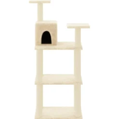 vidaXL Rascador para gatos con postes de sisal color 118,5 cm Crema Discount