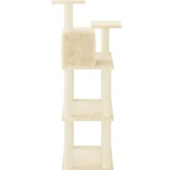 vidaXL Rascador para gatos con postes de sisal color 118,5 cm Crema Discount