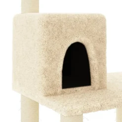 vidaXL Rascador para gatos con postes de sisal color 118,5 cm Crema Discount