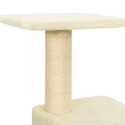 vidaXL Rascador para gatos con postes de sisal color 118,5 cm Crema Discount