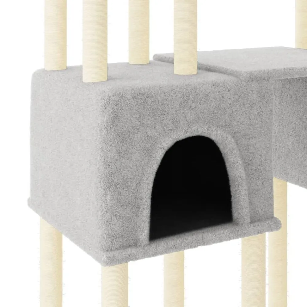 vidaXL Productos Para Mascotas-Rascador para gatos con postes de sisal 199 cm