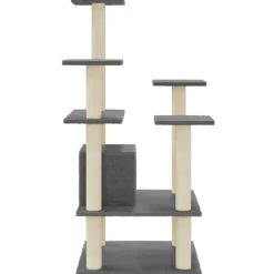 vidaXL Rascador para gatos con postes de sisal 110 cm Gris oscuro Best