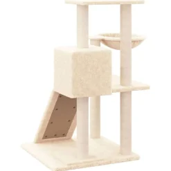 vidaXL Rascador para gatos con postes de sisal color 82 cm Crema Outlet