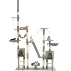 vidaXL Productos Para Mascotas-Rascador para gatos con poste de sisal 230-250 cm