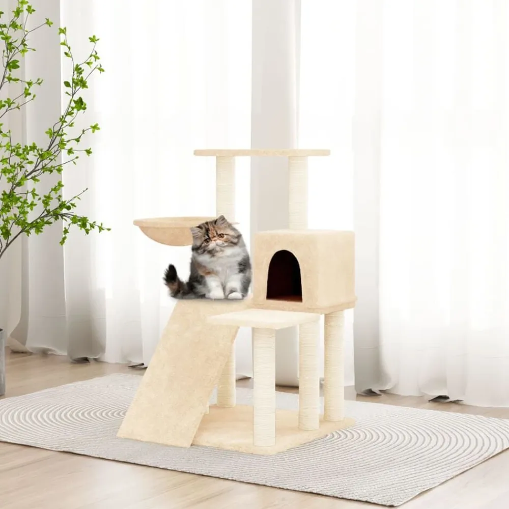 vidaXL Productos Para Mascotas-Rascador para gatos con postes de sisal color 82 cm