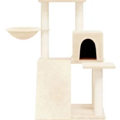 vidaXL Productos Para Mascotas-Rascador para gatos con postes de sisal color 82 cm