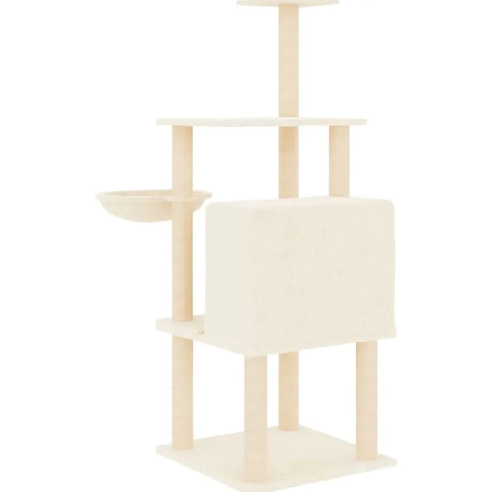 vidaXL Productos Para Mascotas-Rascador para gatos con postes de sisal color 132 cm
