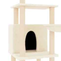 vidaXL Productos Para Mascotas-Rascador para gatos con postes de sisal color 132 cm