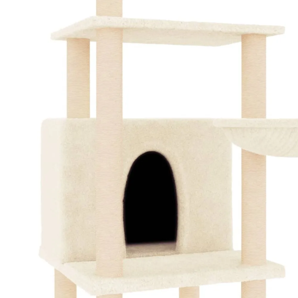 vidaXL Productos Para Mascotas-Rascador para gatos con postes de sisal color 132 cm