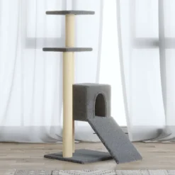 vidaXL Rascador para gatos con postes de sisal 92 cm Gris claro Sale