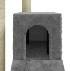 vidaXL Rascador para gatos con postes de sisal 92 cm Gris claro Sale
