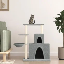 vidaXL Productos Para Mascotas-Rascador para gatos con postes de sisal 83 cm