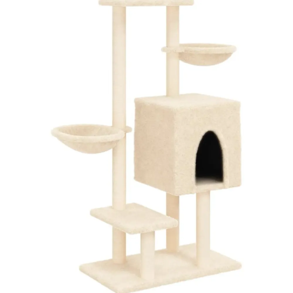 vidaXL Productos Para Mascotas-Rascador para gatos con postes de sisal color 117 cm