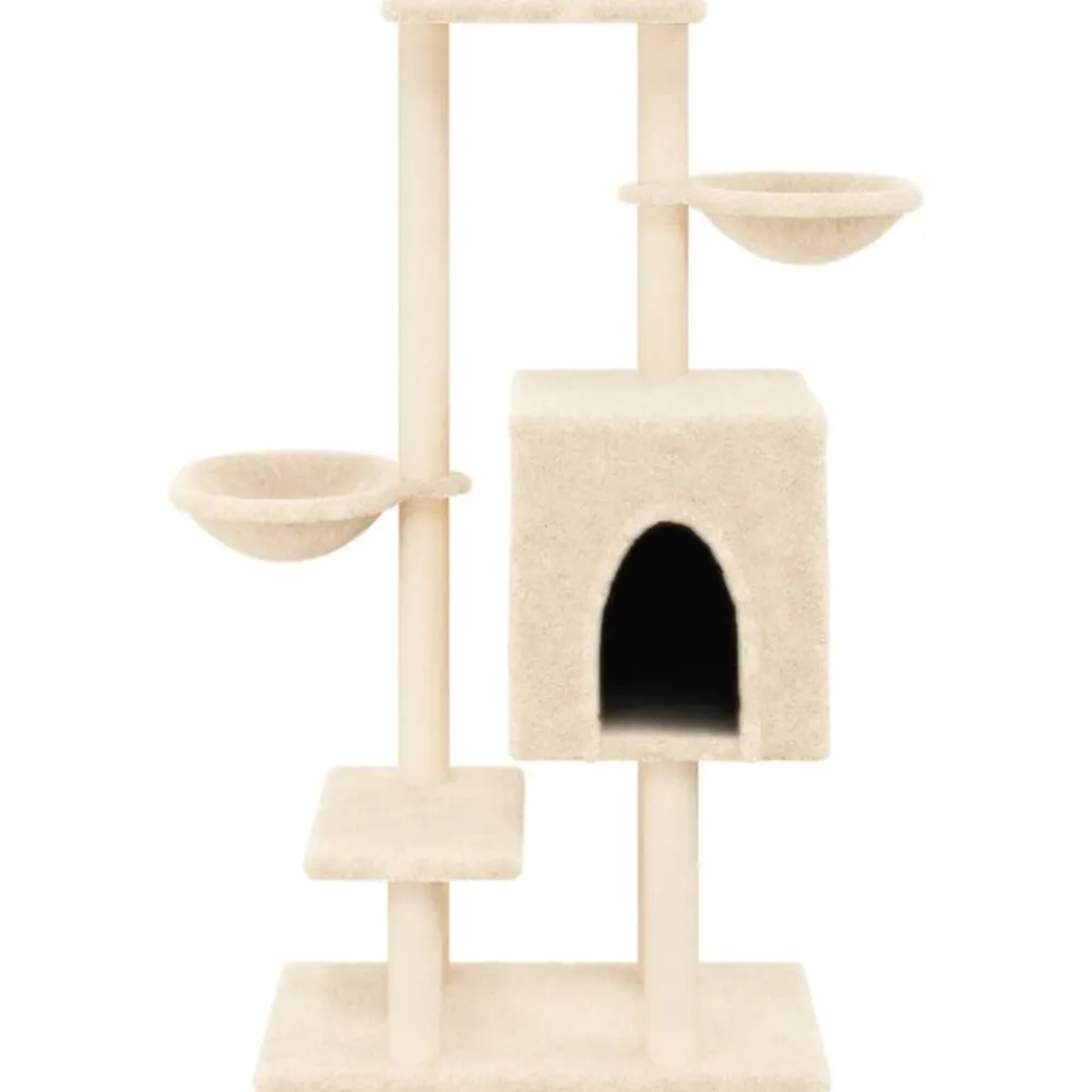 vidaXL Productos Para Mascotas-Rascador para gatos con postes de sisal color 117 cm