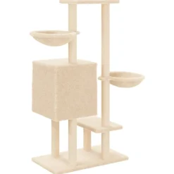 vidaXL Productos Para Mascotas-Rascador para gatos con postes de sisal color 117 cm