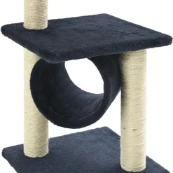 vidaXL Rascador para gatos con poste de sisal 65 cm Azul oscuro Sale