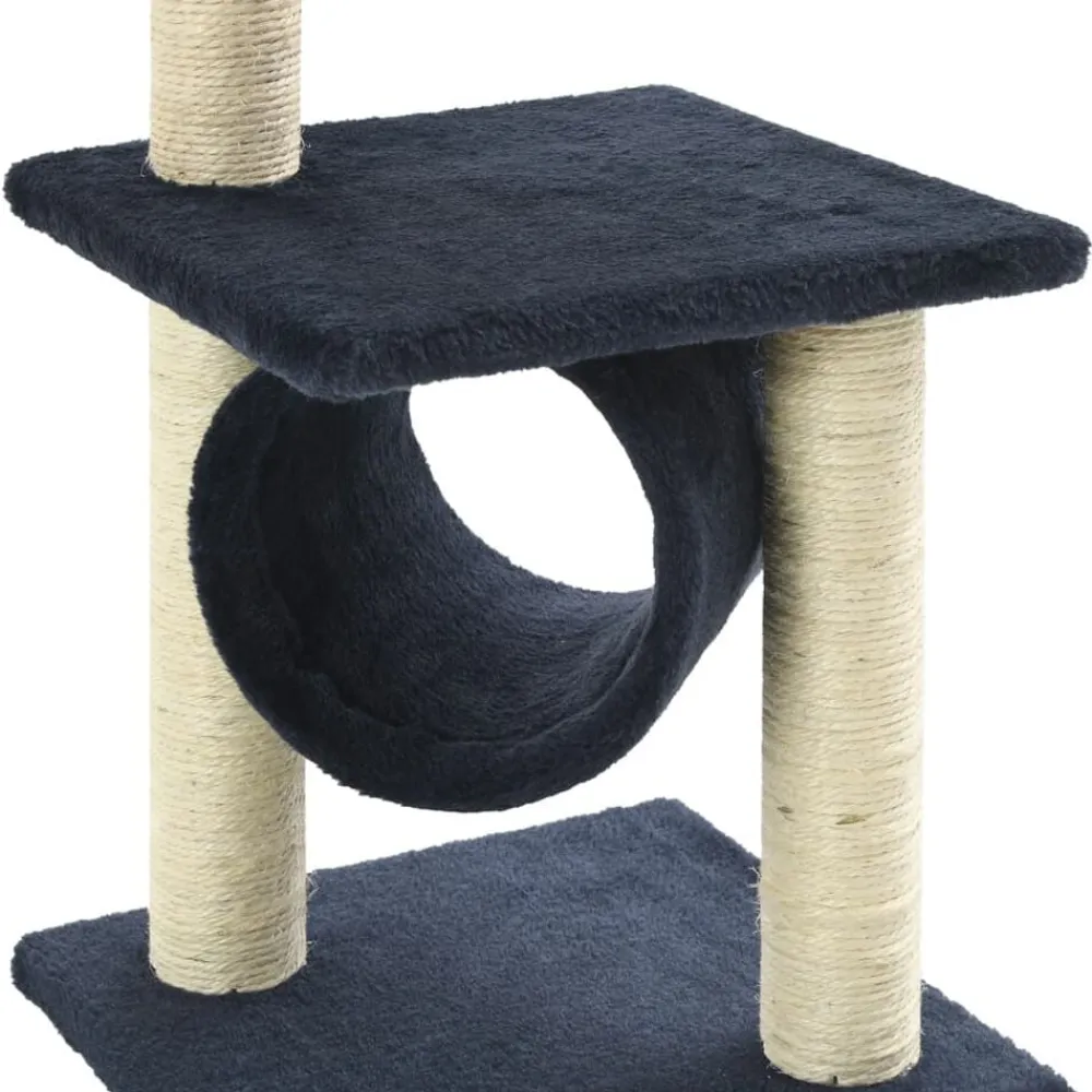 vidaXL Rascador para gatos con poste de sisal 65 cm Azul oscuro Sale