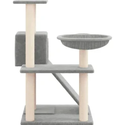 vidaXL Rascador para gatos con postes de sisal 82 cm Gris claro