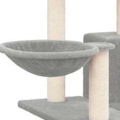vidaXL Rascador para gatos con postes de sisal 82 cm Gris claro
