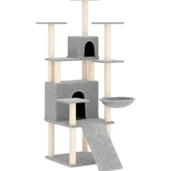 vidaXL Productos Para Mascotas-Rascador para gatos con postes de sisal 154 cm