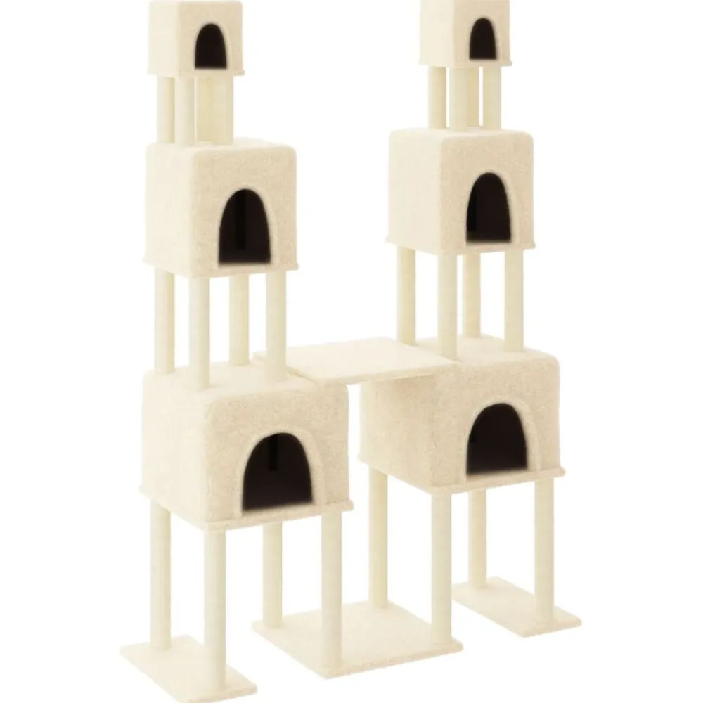 vidaXL Productos Para Mascotas-Rascador para gatos con postes de sisal color 199 cm