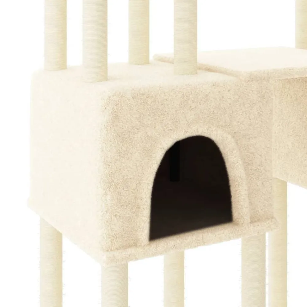 vidaXL Productos Para Mascotas-Rascador para gatos con postes de sisal color 199 cm