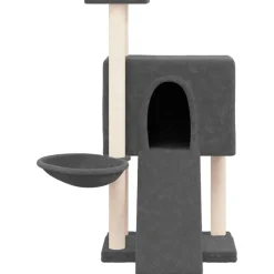 vidaXL Rascador para gatos con postes de sisal 96 cm Gris oscuro Clearance