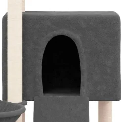 vidaXL Rascador para gatos con postes de sisal 96 cm Gris oscuro Clearance