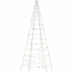 vidaXL Árbol de Navidad 200 LED de colores 180 cm Multicolor New