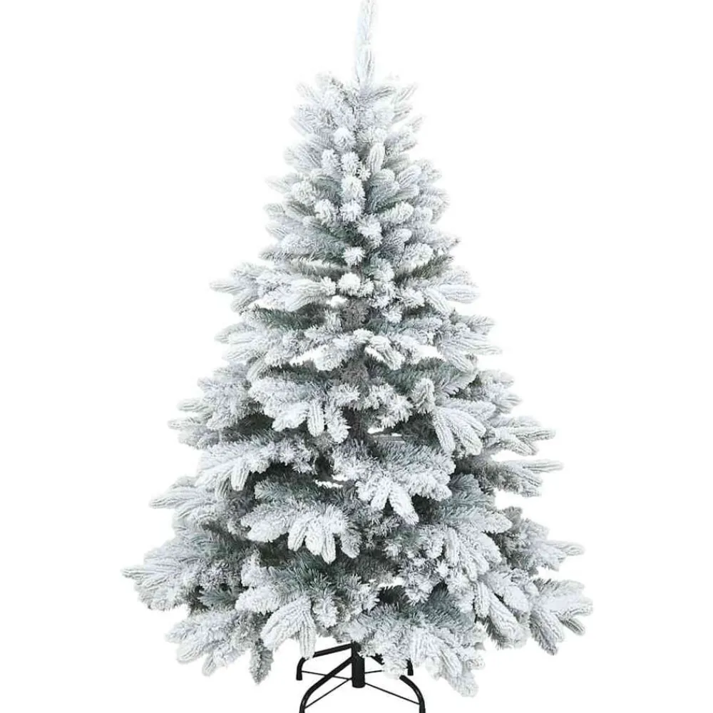 vidaXL Árbol de Navidad artificial con 150 LED 120 cm PE y PVC White Outlet