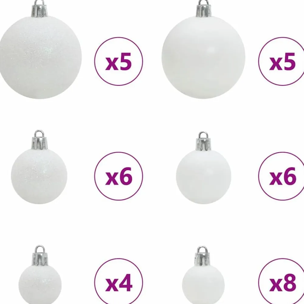 vidaXL Árbol de Navidad artificial con 150 LED 120 cm PE y PVC White Outlet
