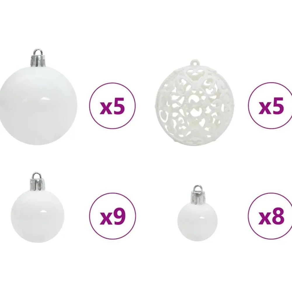 vidaXL Árbol de Navidad artificial con 150 LED 120 cm PE y PVC White Outlet