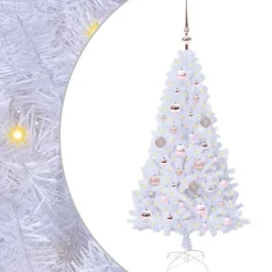 vidaXL Árbol de Navidad artificial con 150 LED 120 cm PVC y Acero Rosa Best