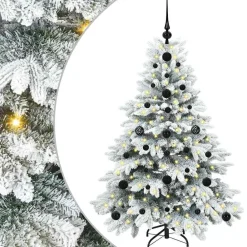 vidaXL Árbol de Navidad artificial con 150 LED 120 cm PE y PVC White Hot