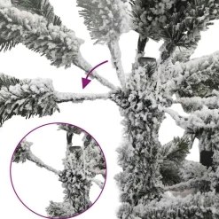 vidaXL Árbol de Navidad artificial con 150 LED 120 cm PE y PVC White Hot