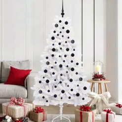 vidaXL Árbol de Navidad artificial con ramas articuladas 180 cm Negro Best