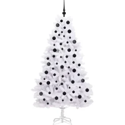 vidaXL Árbol de Navidad artificial con ramas articuladas 180 cm Negro Best