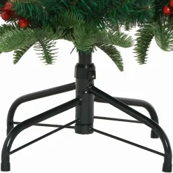vidaXL Árbol de Navidad artificial Verde 150 cm PVC, Metal y Plástico New