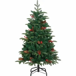 vidaXL Árbol de Navidad artificial Verde 150 cm PVC, Metal y Plástico New