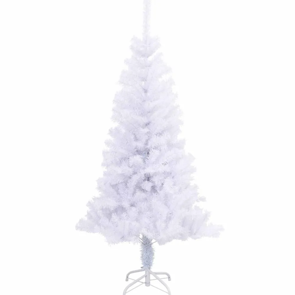 vidaXL Decoración-Árbol de Navidad artificial con 150 LED 120 cm PVC y Acero