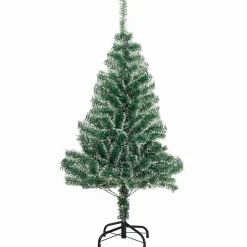 vidaXL Árbol de Navidad Artificial Nevado con Luz LED Verde y 150 cm Best