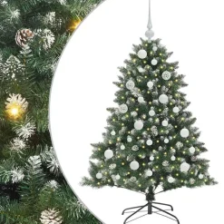 vidaXL Árbol de Navidad artificial Verde 120 cm PVC, Plástico y Acero Online