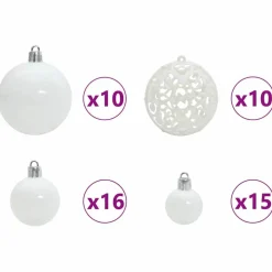 vidaXL Árbol de Navidad Artificial Preiluminado 210 cm PET Plateado Outlet