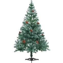 vidaXL Árbol de Navidad artificial Verde 150 cm PVC y acero Discount