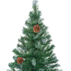 vidaXL Árbol de Navidad artificial Verde 150 cm PVC y acero Discount