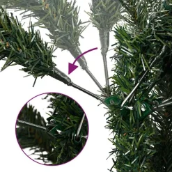 vidaXL Árbol de Navidad artificial plegable cubierto de nieve Verde y verde Outlet