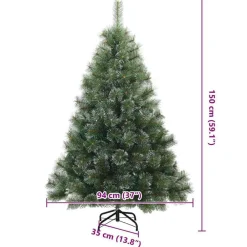 vidaXL Árbol de Navidad artificial plegable cubierto de nieve Verde y verde Outlet