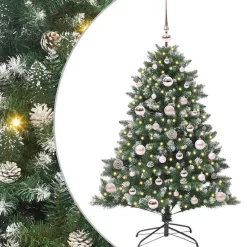 vidaXL Árbol de Navidad artificial Verde 120 cm PVC, Plástico y Acero Best